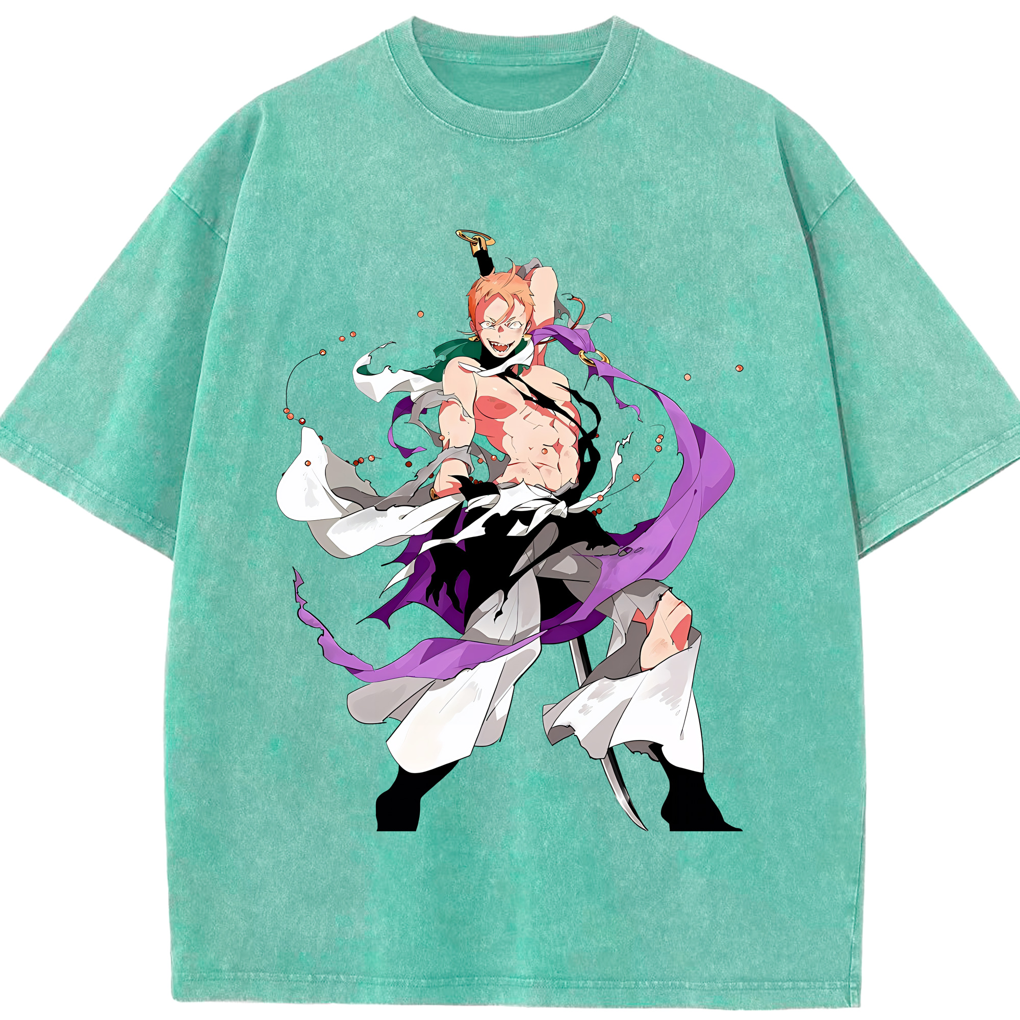（画像用） 刀剣乱舞 Touken Ranbu 綿100% ヴィンテージ風 半袖Tシャツ（フロントプリント）